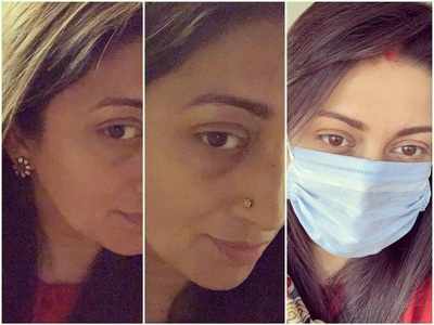 Smriti Irani shares #MondayMantra of wearing a mask and maintaining social distance but fans notice her weight loss instead