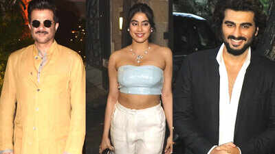 Rhea Kapoor-Karan Boolani wedding party: Arjun Kapoor looks dapper, Janhvi Kapoor is a vision but Anil Kapoor steals the spotlight