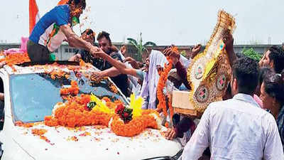 Haryana: Neeraj Chopra’s journey home jammed by celebrations