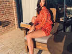 After breakup rumours with fiancé George Panayiotou, Amy Jackson turns heads in stylish leopard print beachwear