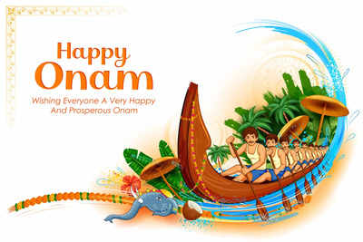 Colorful Boat Umbrella Happy Onam In White Background HD Onam Wallpapers  HD  Wallpapers  ID 83978