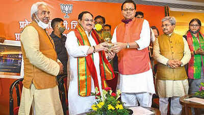 BJP president JP Nadda arrives in Uttarakhand to review poll preparations | Dehradun News - Times of India