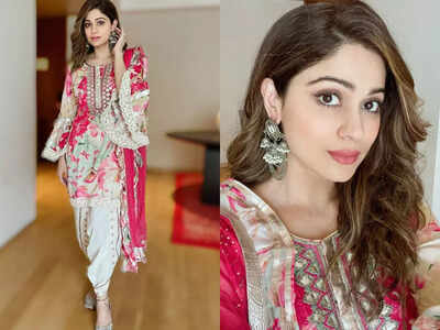We loved Bigg Boss 15 contestant Shamita Shetty's festive dhoti-kurta look - Times of India We loved Bigg Boss 15 contestant Shamita Shetty's festive dhoti-kurta look - Times of India