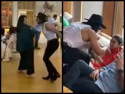 Ranveer Singh grooving to 'Nashe Si Chadh Gayi' for Deepika Padukone at mom Anju Bhavnani's birthday bash is pure gold; watch inside videos