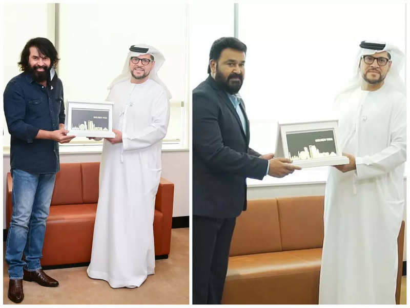 Mammootty and Mohanlal receive UAE’s Golden Visa