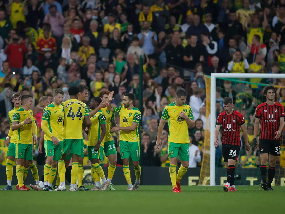 Norwich Thrash Bournemouth 10 Man Everton Win In League Cup Football News Times Of India