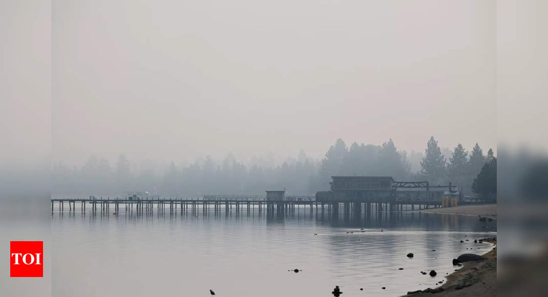 Crews struggle to stop fire bearing down on Lake Tahoe