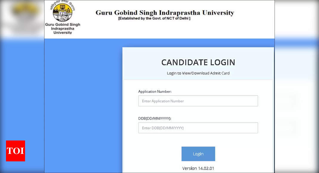 Ipu Cet Admit Card 21 Released Download Here Times Of India