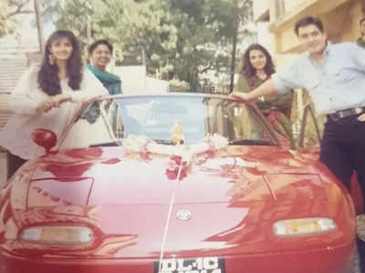 Throwback: When Raveena Tandon bought her first expensive convertible car at the age of 18