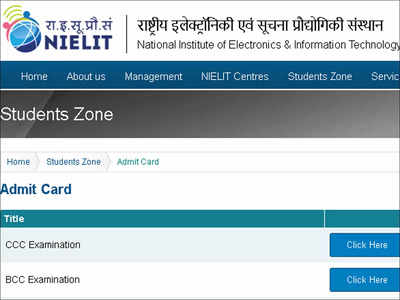NIELIT CCC admit card for Sept exam released, download here