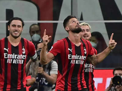 Olivier Giroud double fires AC Milan to win over Cagliari