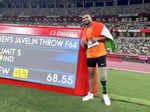 Tokyo Paralympics 2020: Sumit Antil bags javelin gold medal with world record throw, see pictures of his winning moment