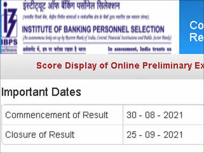 IBPS RRB PO prelims scorecard 2021 released at ibps.in; download here