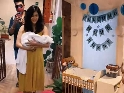 Kishwer Merchant and Suyyash Rai bring their baby boy home on Janmashtami; receive an adorable welcome from the family