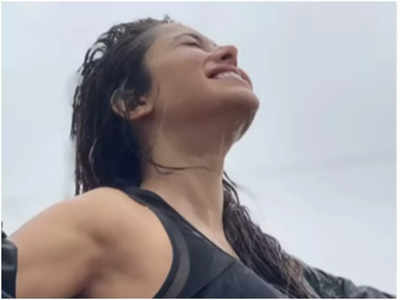 Watch: Nushrratt Bharuccha enjoys Mumbai rains; calls it her ‘forever love affair’