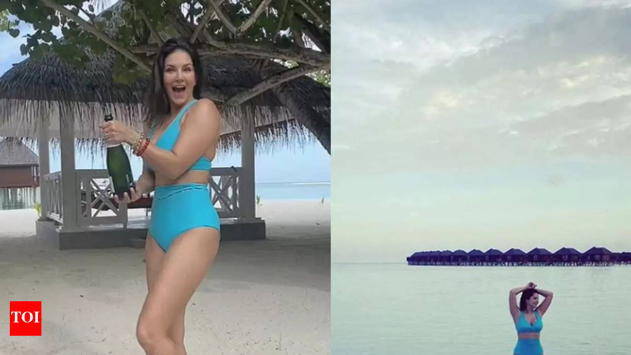 Sunny Leone shares pictures from her exotic beach vacation with her family!  | Hindi Movie News - Times of India