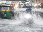 New Delhi: Pictures of waterlogging caused by heavy rain