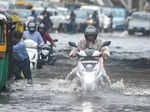 New Delhi: Pictures of waterlogging caused by heavy rain