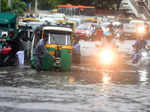 New Delhi: Pictures of waterlogging caused by heavy rain