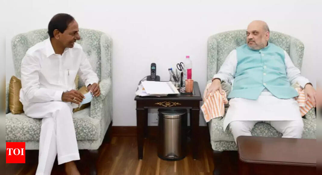 Telangana CM meets Amit Shah; seeks more IPS officers and full funding of road works in Maoist-hit areas
