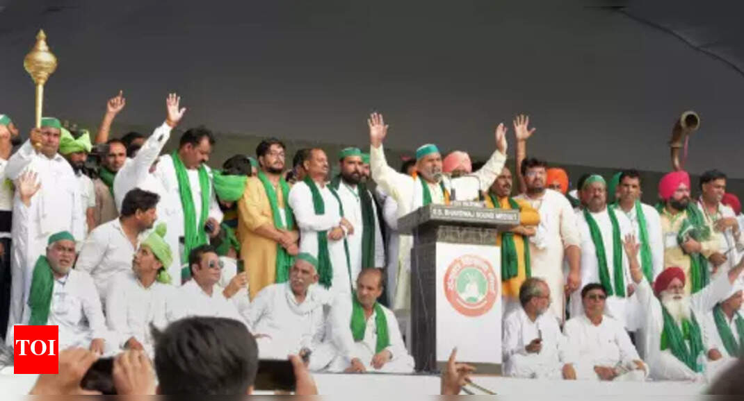 Live: Farmers gather at GIC Grounds in Muzaffarnagar