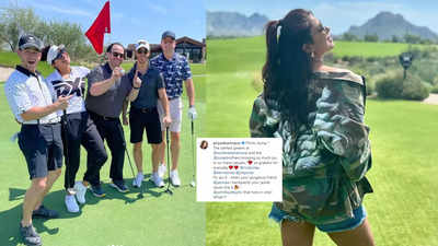 Priyanka Chopra Jonas and Nick Jonas spend the weekend playing golf with friends