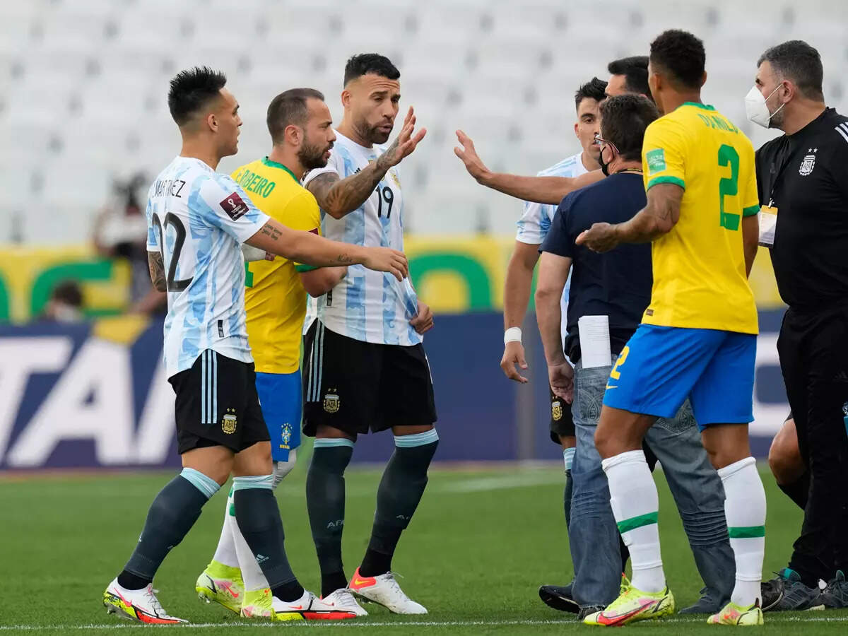 Brazil Vs Argentina Fifa World Cup Qualifier Suspended After Health Officials Intervene Over Quarantine Breach Football News Times Of India