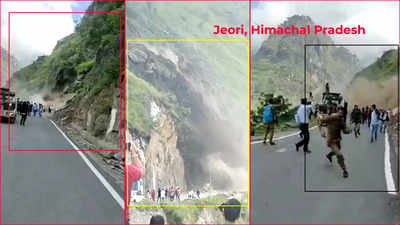 Himachal Pradesh: Massive landslide caught on camera on Shimla-Kinnaur national highway