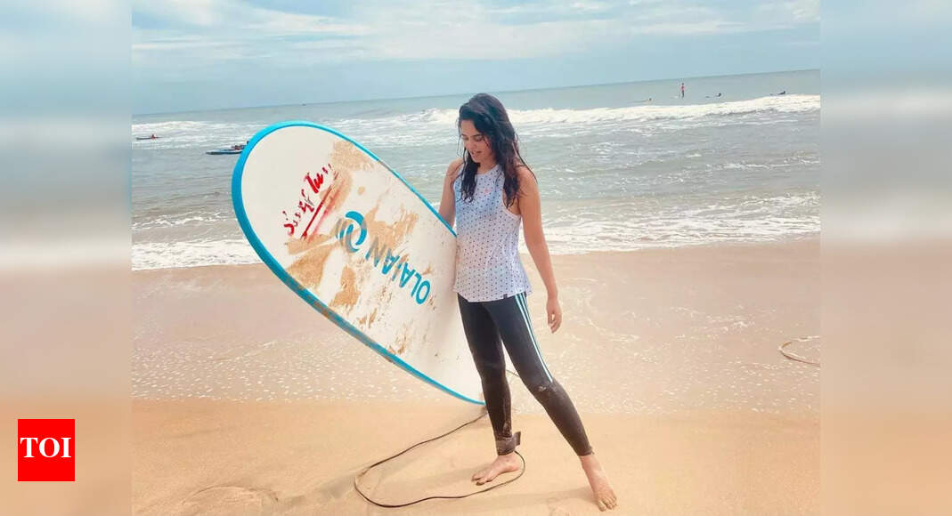 Bindu Madhavi begins to learn surfing Tamil Movie News Times of India