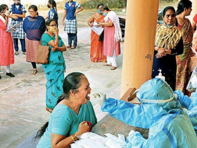 Picture used for representational purpose only Tamil Nadu: Fresh Covid case count dips after increasing for four days | Chennai News, the vie