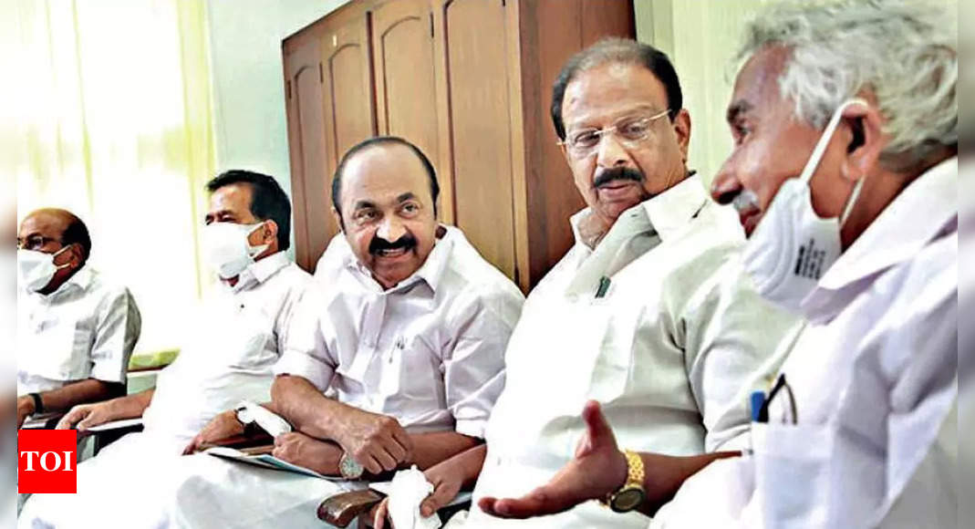 KPCC chief K Sudhakaran, opposition leader V D Satheesan hold talks with Oommen Chandy, Ramesh Chennithala