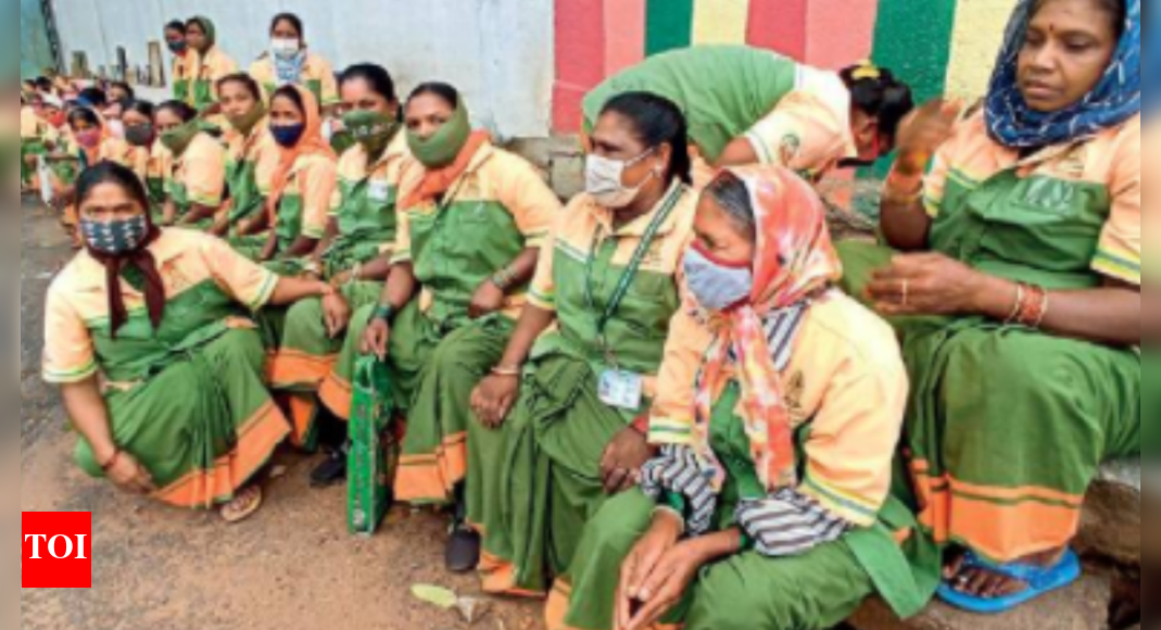 Bengaluru Garbage piles up as waste pickers strike work seeking better salary Bengaluru News