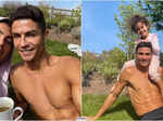 Cristiano Ronaldo sunbathes in Manchester with his girlfriend Georgina and kids, pictures go viral