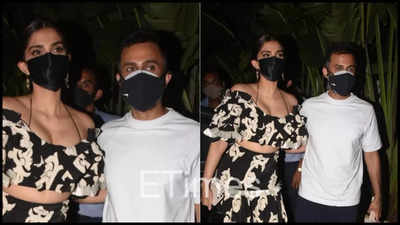 Sonam Kapoor and Anand Ahuja look stunning together as they step out in the city to enjoy a dinner date