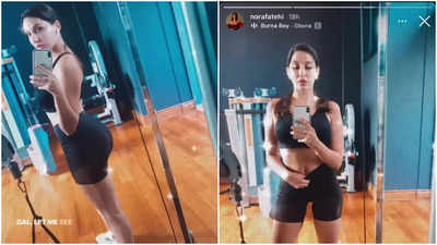 Nora Fatehi shells out major work out goal in style