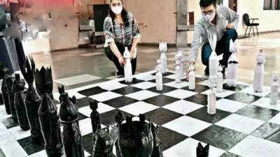Surat: Architecture students turn plastic waste into furniture, sculptures