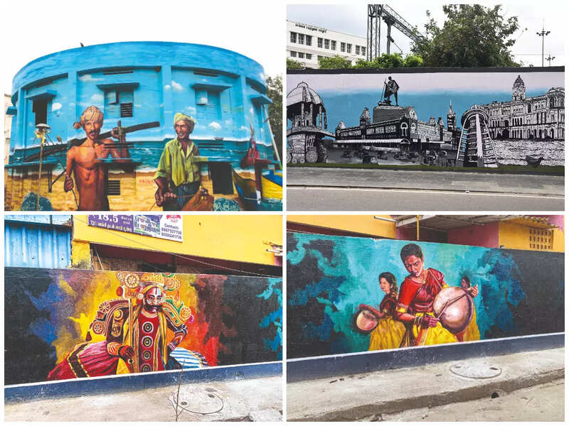 Around 100 artists give Chennai’s public walls a splash of colour