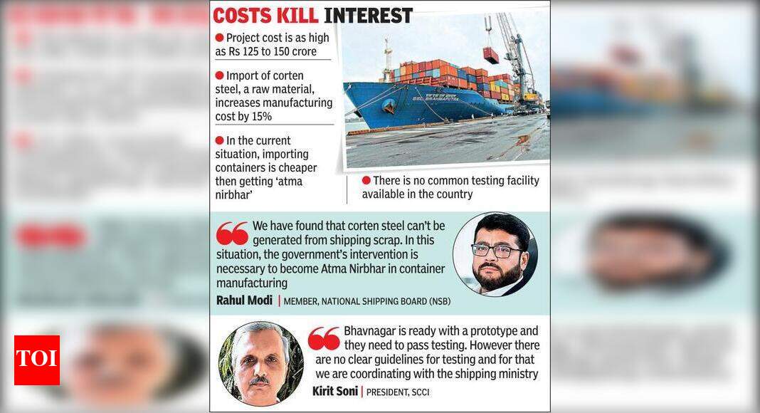 Project to make containers likely to sink sans govt help | Rajkot News ...