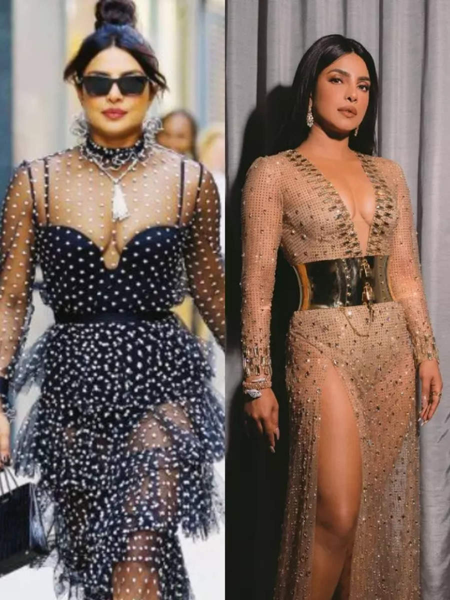 Times Priyanka Chopra Jonas Exuded Oomph In See Through Dresses Times Of India 