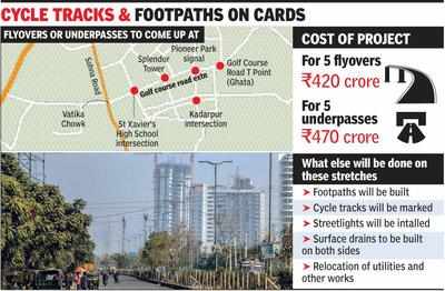 Flyovers or underpasses at 5 spots to clear snarls on Golf Course Road Extension