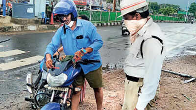 Vizag: Vehicles with fake logos on cops 
