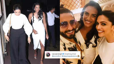 Ranveer Singh, Deepika Padukone spends 'smashing time' with PV Sindhu as they catch up for dinner to celebrate her historic Olympic win