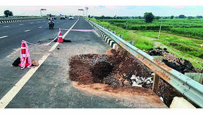 Rain damages portion of Delhi-Meerut Expressway