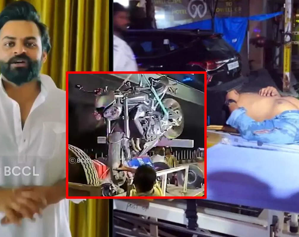 
Telugu actor Sai Dharam Tej was 'riding the bike beyond the permissible speed limit near the accident spot', says police official
