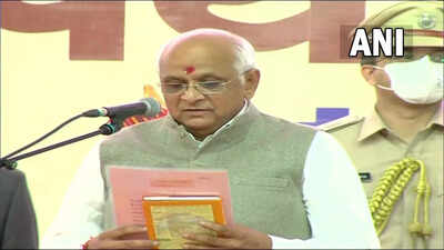 First time MLA Patel sworn in as 17th Gujarat CM