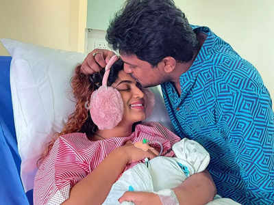 Pagal Nilavu stars Syed Anwar and Sameera blessed with baby boy