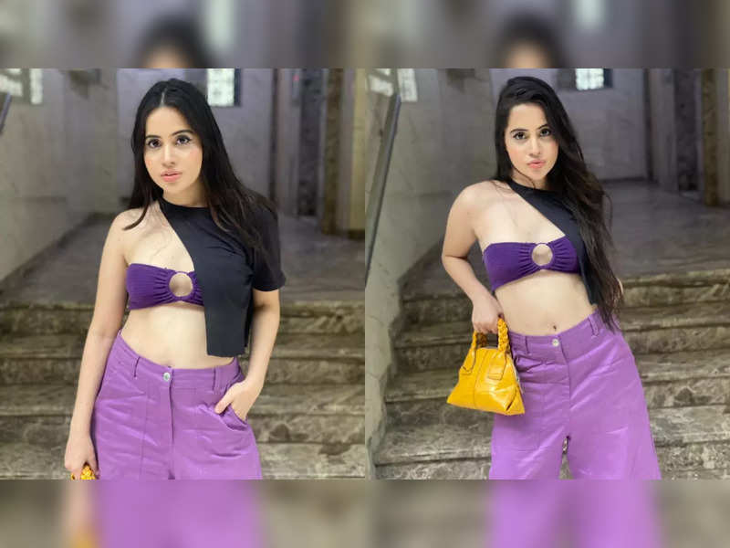 Bigg Boss OTT fame Urfi Javed makes yet another style statement as she steps out in an outfit made of socks