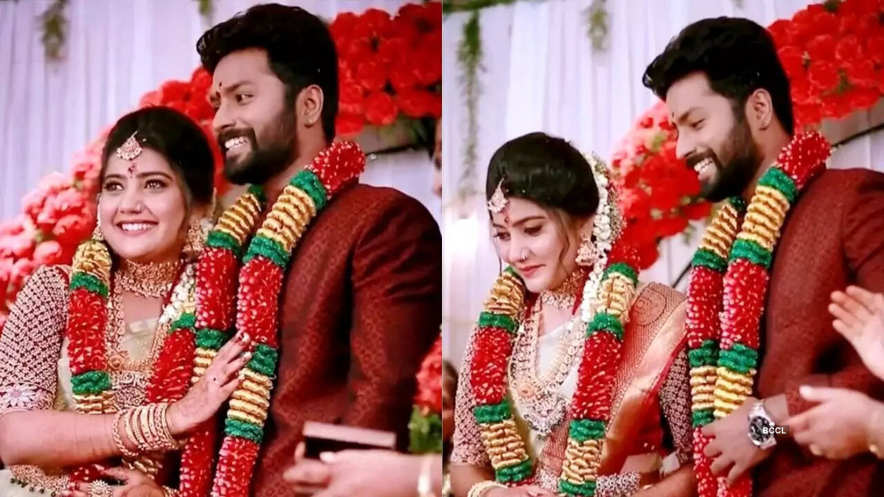 Tamil actors Abi Navya and Deepak Kumar get engaged - Times of India