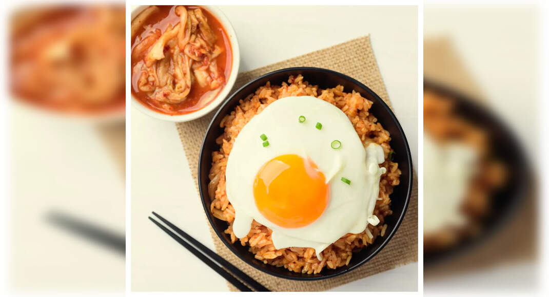 Kimchi Rice Salad Recipe: How to Make Kimchi Rice Salad Recipe | Homemade Kimchi Rice Salad Recipe
