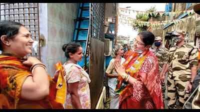 West Bengal: On campaign trail, BJP nominee runs into TMC slogans